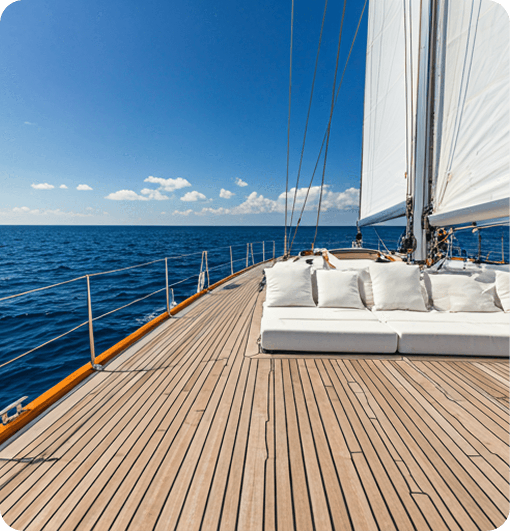 Sailing deck of a luxury Pinisi