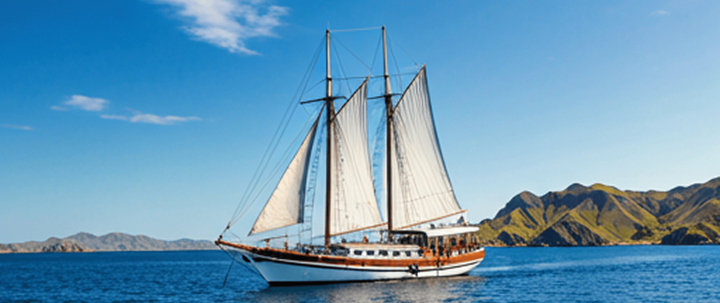 A traditional Pinisi sailing the Flores Sea